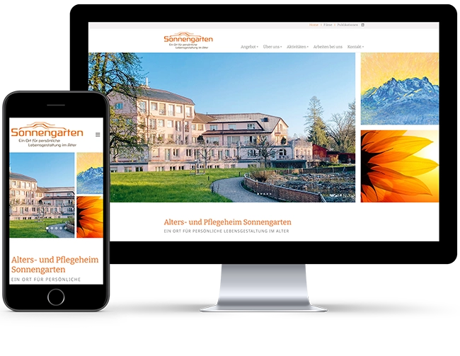 Webdesign Referenzen des Kunden Sonnengarten – Website erstellen lassen