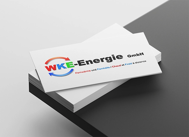 Logodesign und Redesign für den Kunden WKE Energie aus Oberwil – individuelles Logo erstellen lassen